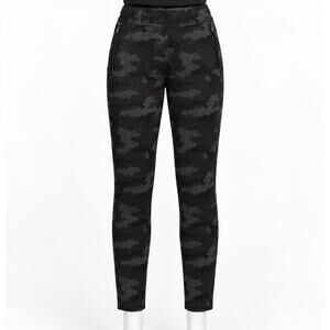 Anatomie Shamira Ponte Slim Fit Pull-On Pants Womens Sz S Camo Print Zip Pockets